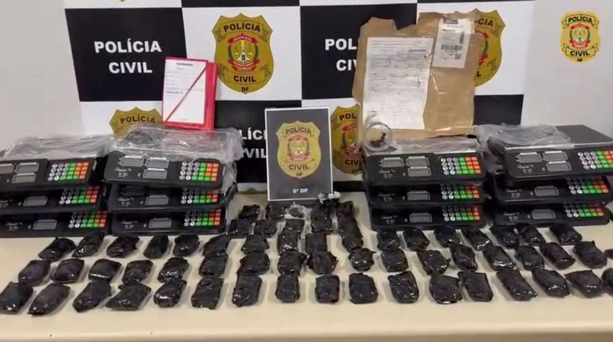 Homem é preso com 6 kg de haxixe escondidos em balanças na Cidade Estrutural